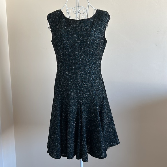 Maggy London Petite Size 10P Black & Teal Party Dress – Elegant Cocktail - Picture 4 of 12